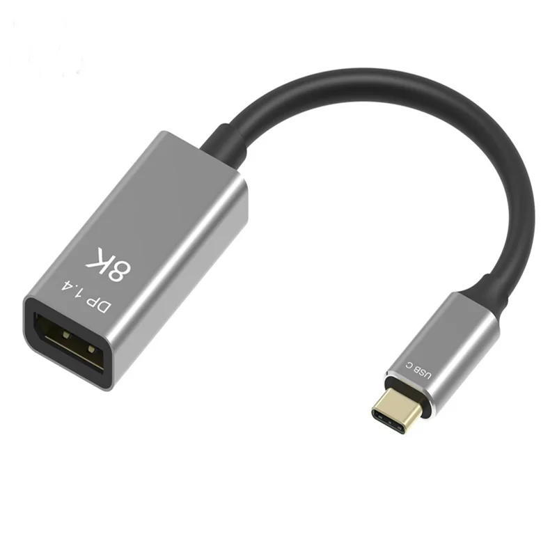 

USB C to DP1.4 Displayport Adapter 8K Compatible with Thunderbolt 3 4 Devices Connect Cable Braided for Super High Resolution