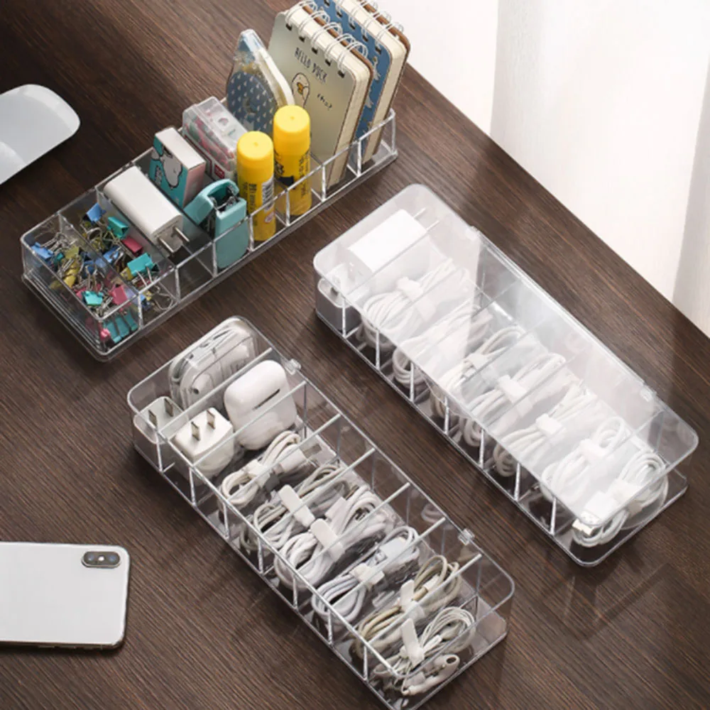 Cable Storage Box Power Strip Wire Case Anti Dust Charger Socket Organizer Network Line Storage Bin Charger Wire Management