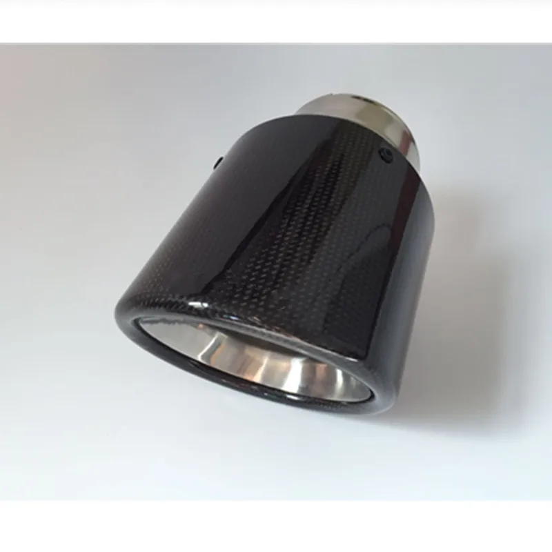 Car Carbon Fibre Exhaust System Muffler Pipe Tip Curl Universal 304 Stainless Mufflers Decorations For Akrapovic