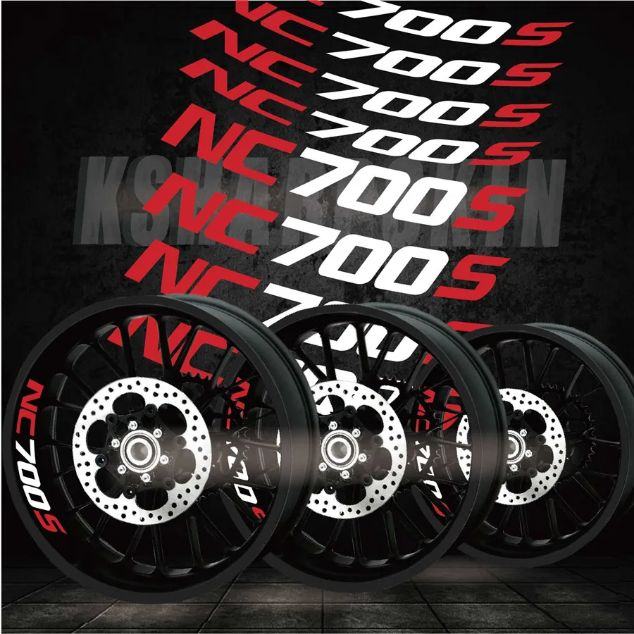 

Motorcycle sticker wheel accessories label letter reflective wheel inner side decal for HONDA NC700S