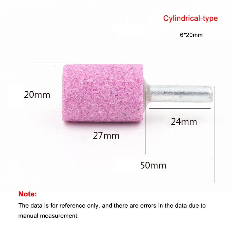 6mm Shank Abrasive Mounted Stone Cylindrical for Dremel Rotary Tools Grinding Wheel Head Polishing Metal Wood Tool