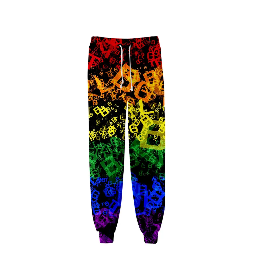 เลสเบี้ยน LGBT Gay Pride สายรุ้งเหงื่อกางเกง3D Joggers กางเกงกางเกงผู้ชาย/ผู้หญิงเสื้อผ้า Hip Hop Pantalon Homme sweatpants