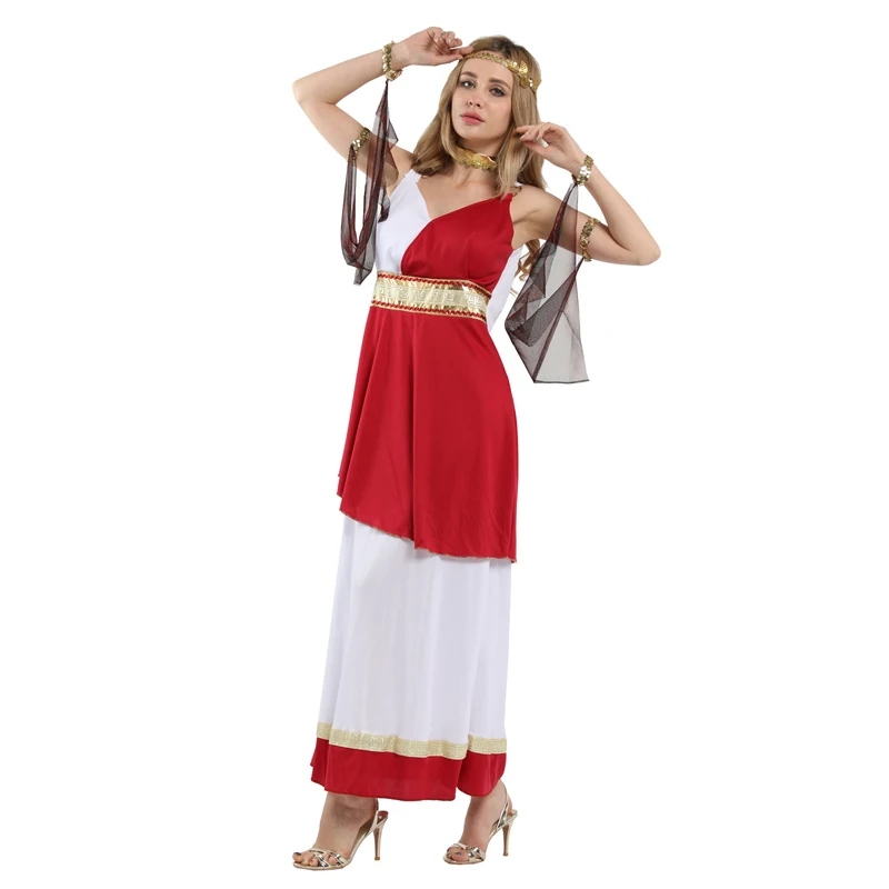 Lady Carnival Athena Cosplay Costume Ancient Greek Goddess Arab Cosplay Halloween Fancy Party Dress Adult Performance Clothing