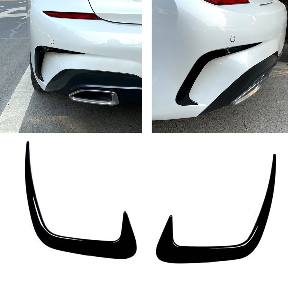 

Rear Bumper Side Air Vent Trim For BMW 3 Series G20 G28 2019-2023+ 318i 320i 330i Black/Carbon Fiber Look Boot Spoiler Splitter