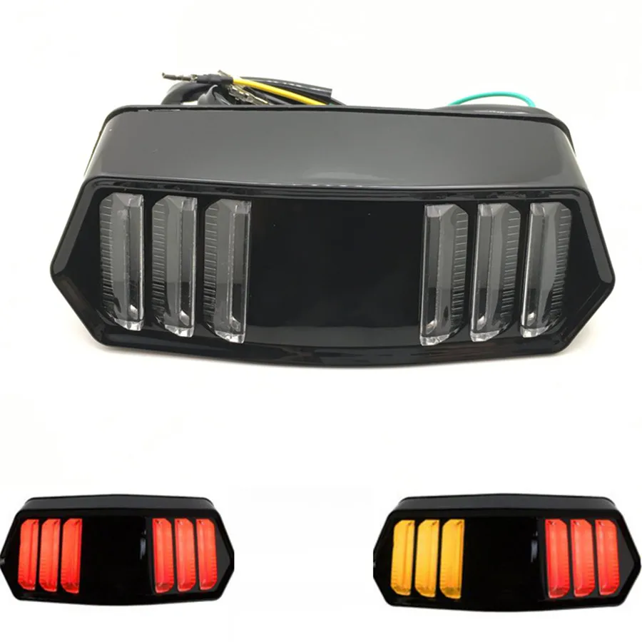 

Motorcycle Rear Brake LED Tail Light Turn Signals Running Brake Stop Indicators Lamp for Honda MSX125 CBR650F CTX700N CTX700