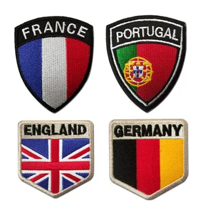 شعار إنجلترا الجيش شارة الذراع العسكرية شعار فرنسا ألمانيا البرتغال علم درع التطريز هوك وبقع حلقة ملصق حقيبة الظهر أفضل 6 مبيعات الديك البرتغالي للوقت - رقم 5