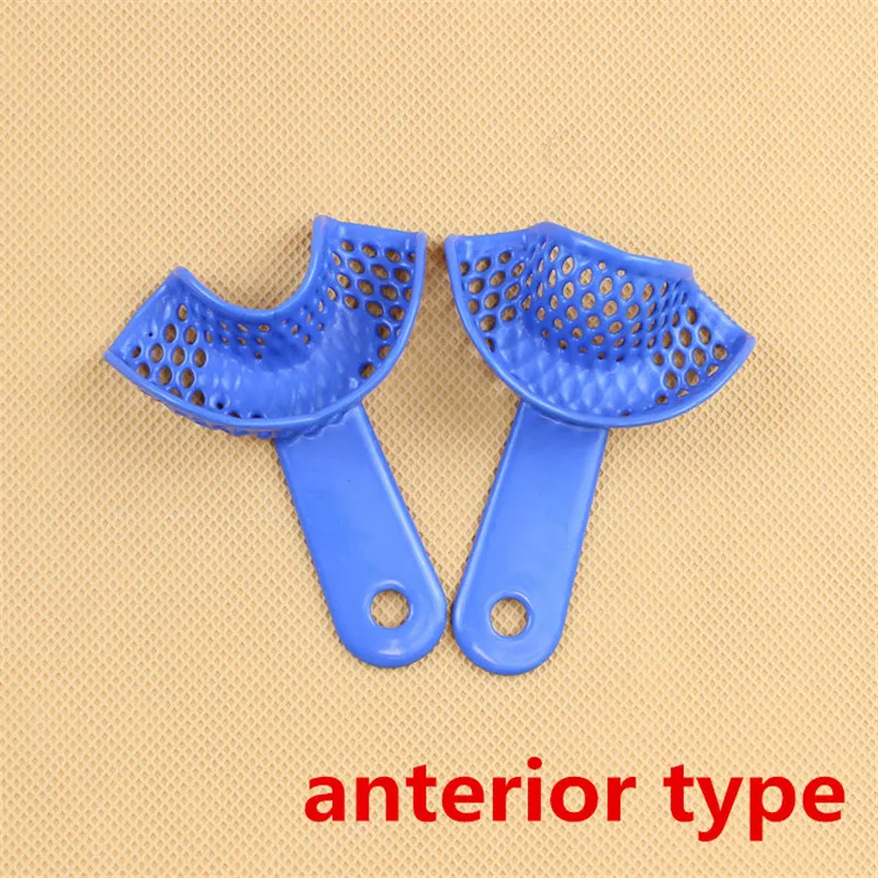 2pcs/Set Dental Impression Trays Oral Hygiene Plastic-Steel Dental Impression Trays Teeth Holder Dental Materials Dentist Tools