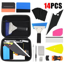 Kit de herramientas de envoltura de coche, juego de láminas para automóvil, herramientas de envolturas de vinilo, herramientas de papel de aluminio, escurridor, raspador, cúter para Kit de herramientas de película de envoltura de coche