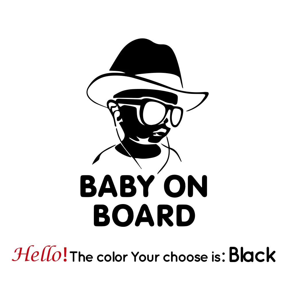 12X17CM Baby on Board Car Sticker Funny Window Vinyl Decals Car Styling Self Adhesive Emblem Car Stickers Car Decoration