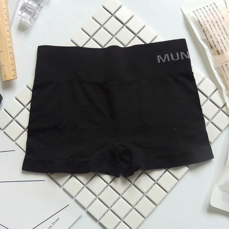 Pantalones cortos de alta elasticidad sin costuras para mujer, mallas de seguridad, estilo bóxer