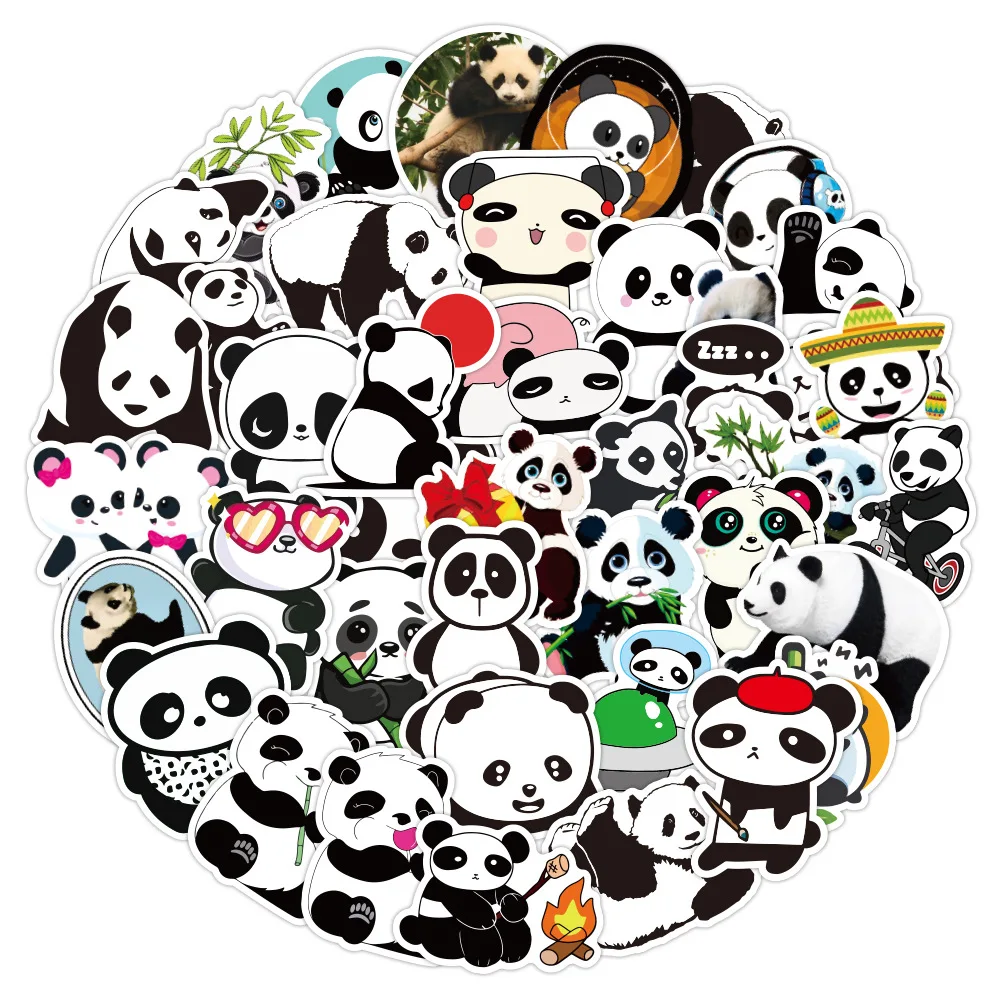 10/30/50PCS Animal Panda Cartoon Cute Stickers Laptop DIY Guitar Luggage Skateboard Waterproof Graffiti Sticker Decal Kid Toy