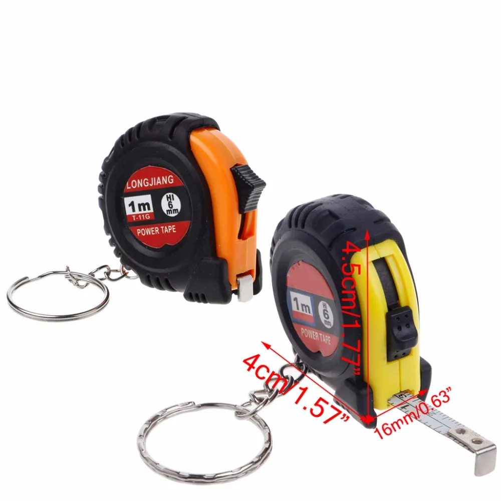 Mini Retractable Tape Measure Ruler Portable Pull Ruler Keychain Retractable Ruler Heart-shaped Tape Measure 1m keychain hook