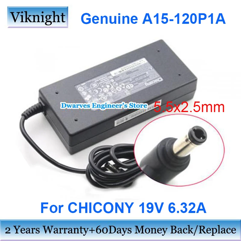 Genuine 19V 6.32A Chicony A15-120P1A AC Power Laptop Adapter For MSI GX780-011US MS-163A MS-1651 MS-1652 MS-1656 MS-1675 MS-16G5