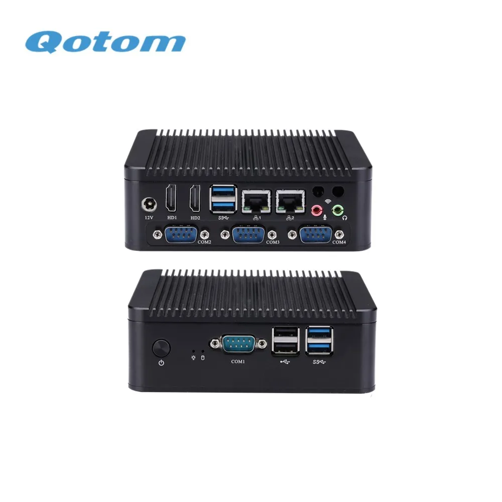 Qotom Mini Pc Q 515P Celeron 3865u AES-NI 4 Com Wifi Voor Thuis/Kantoor/Bank Desktop Computer