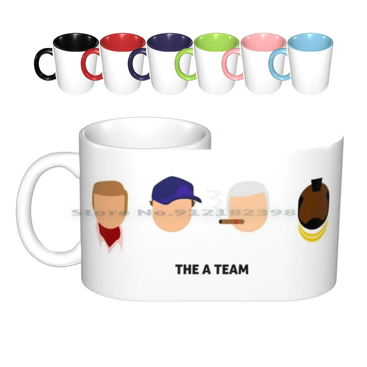 The A Team Ceramic Mugs Coffee Cups Milk Tea Mug The A Team Hannibal Geek Geeky Old School Howling Mad B A Face Man Creative