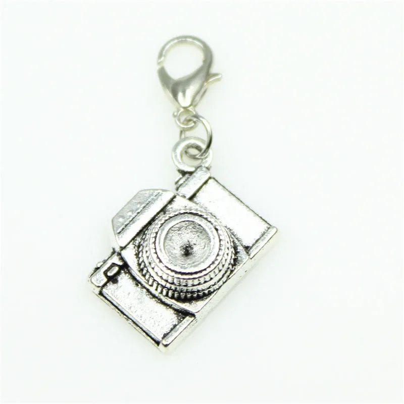 

20pcs Silver camera charms dangle charms lobster clasp hanging charms diy bracelets&bangles jewelry accessory charm