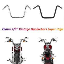 Motorcycle Handlebars 22mm Motorbike Handle Bars Super High Steering Wheel for Retro Bike Bobber Chopper Cruiser Dyna Softail