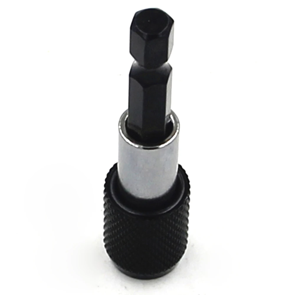 Tige hexagonale noire 1/4 à dégagement rapide, perceuse électrique, tournevis magnétique, porte-embout 60mm, tige à changement rapide de haute qualité