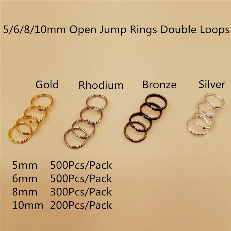 200-500pcs/lot Open Jump Rings Double Loops Split Rings Connector For Diy Jewelry Making Accessories Supplies Jewellery Findings