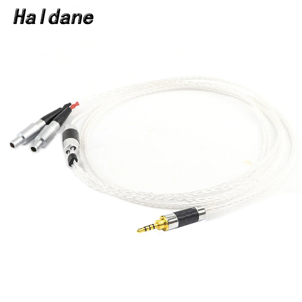 Haldane HIFI 3.5/2.5/4.4mm Balanced OCC Single Crystal Silver Headphone Upgrade Cable Cable For HD800 HD800S HD820 Headset Cable