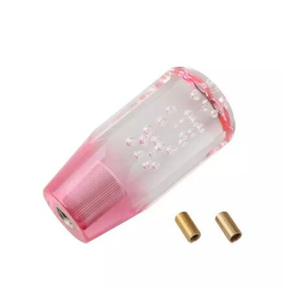 

Universal 10cm White Pink Car Stitching Color Multicolor Gear Shift Knob Crystal Bubble Gear Shift Knob Colorful Shifter Lever