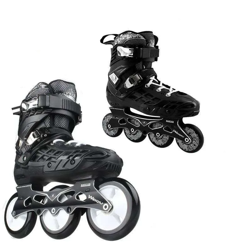 Slalom Inline Skates Sapatos para adultos, Patine, School Boys and Girls, Rolling Sneaker, Speed 4, 3, 80mm, 100mm