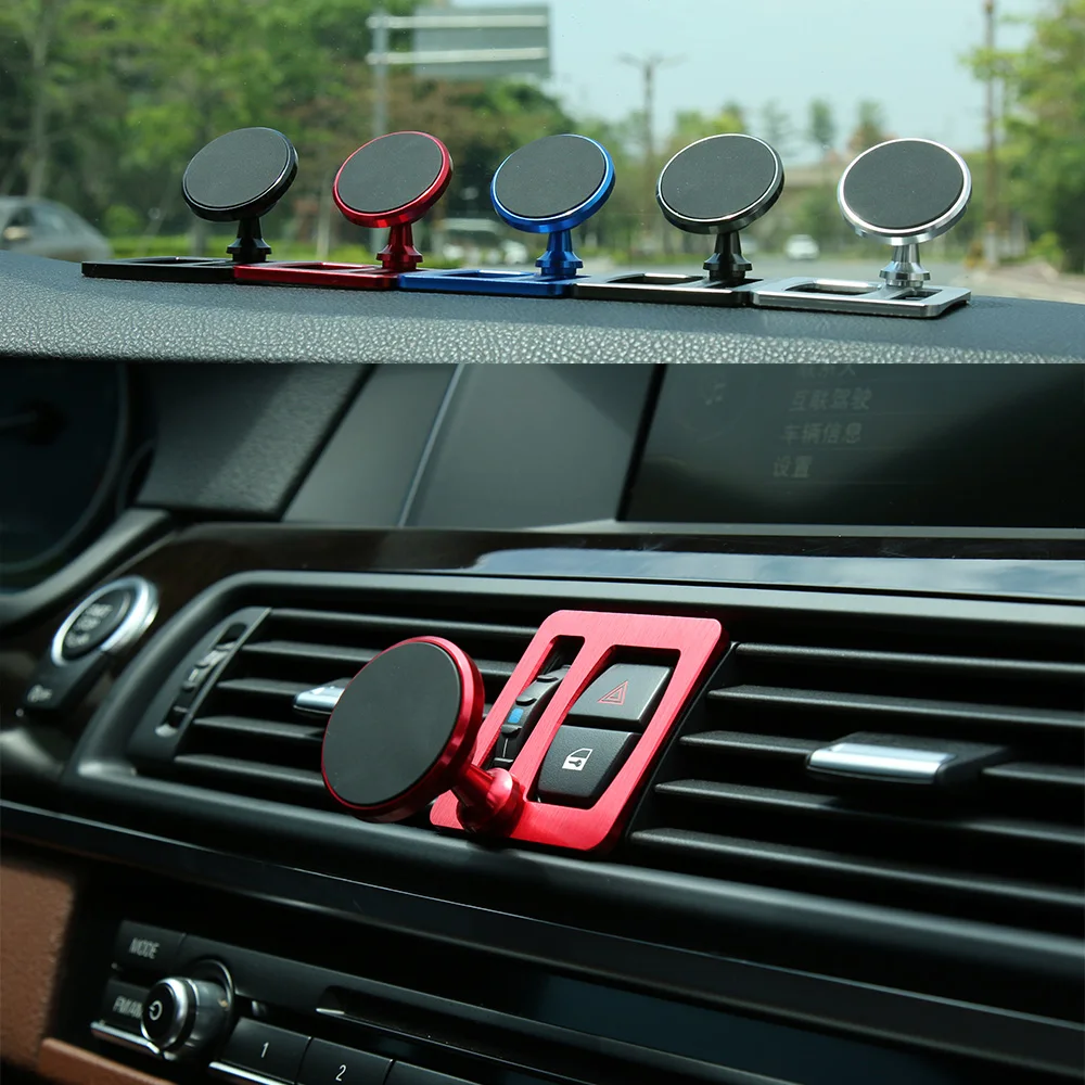 Support Téléphone Magnétique Grille Aération Voiture – Alliage Aluminium Pour BMW Série 5/GT F10 F11 G30 G31 (2011-2022)