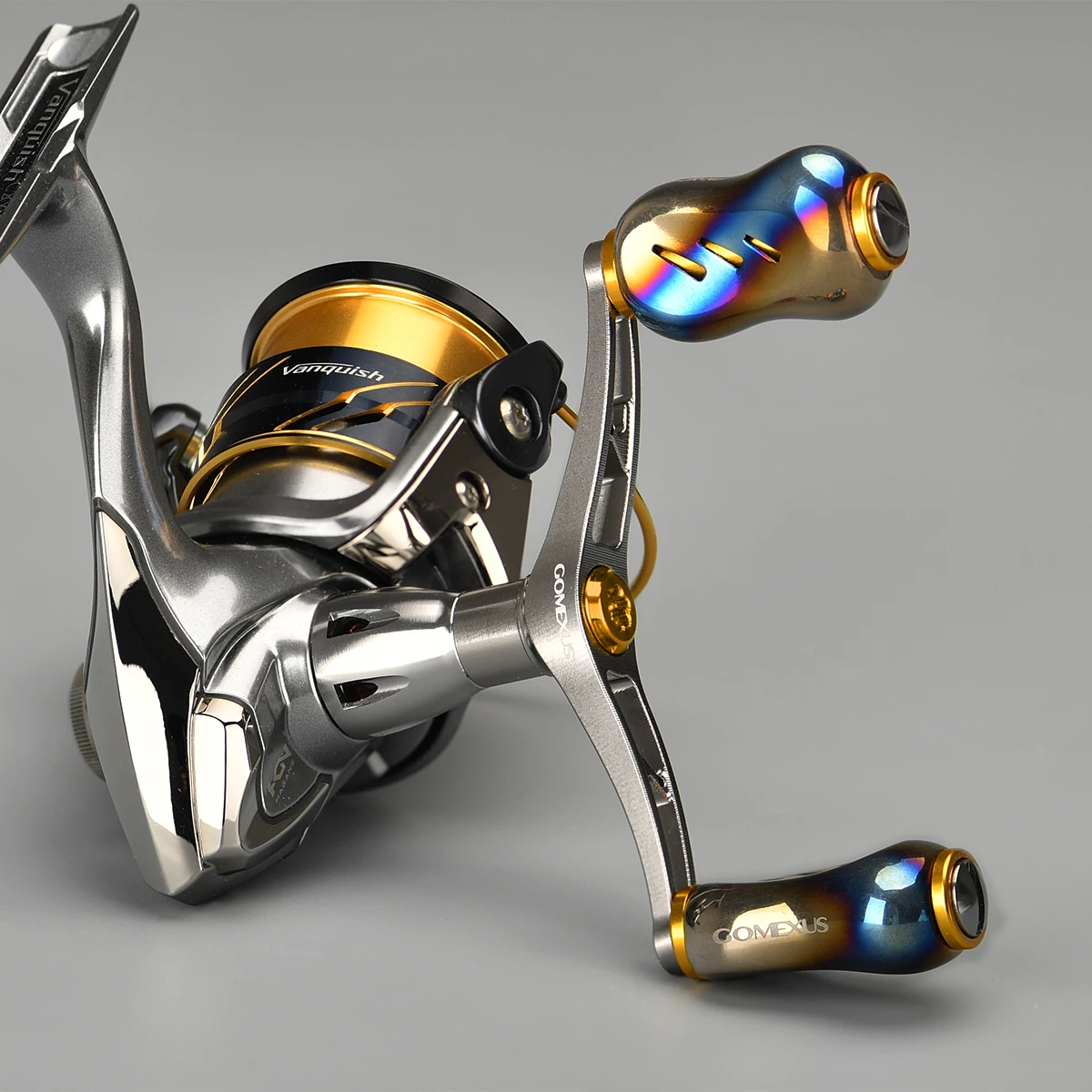 Gomexus Spinnrolle mit Titanlegierungsgriff, 82mm Rollengriff für Daiwa Shimano Stella Stradic, Doppelgriff – Detail 7