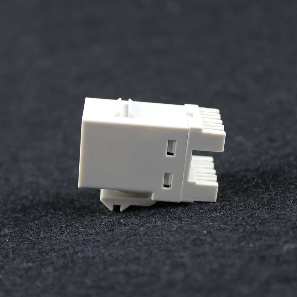 200 White UTP RJ45 Connector CAT6 Network Module Information Socket Computer Outlet Cable Adapter Keystone Jack For Amp Ethernet