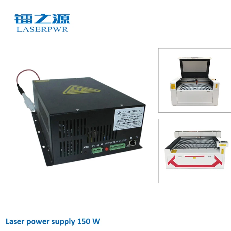 LASERPWR Hot Sale 80w 90w 100w Co2 Laser Cutting Machine Power Source HY-TA100 Supply Most Brand Glass Tubes for Cutter/Engraver