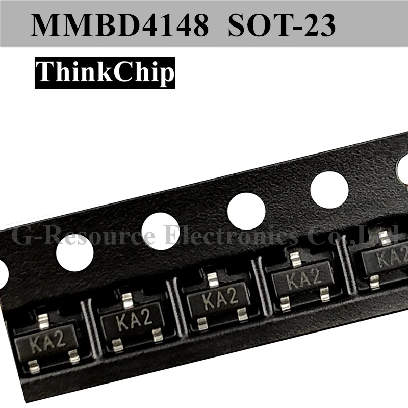 (100Pcs) MMBD4148 Sot-23 Smd Switch Diode 4148 (Markering KA2)