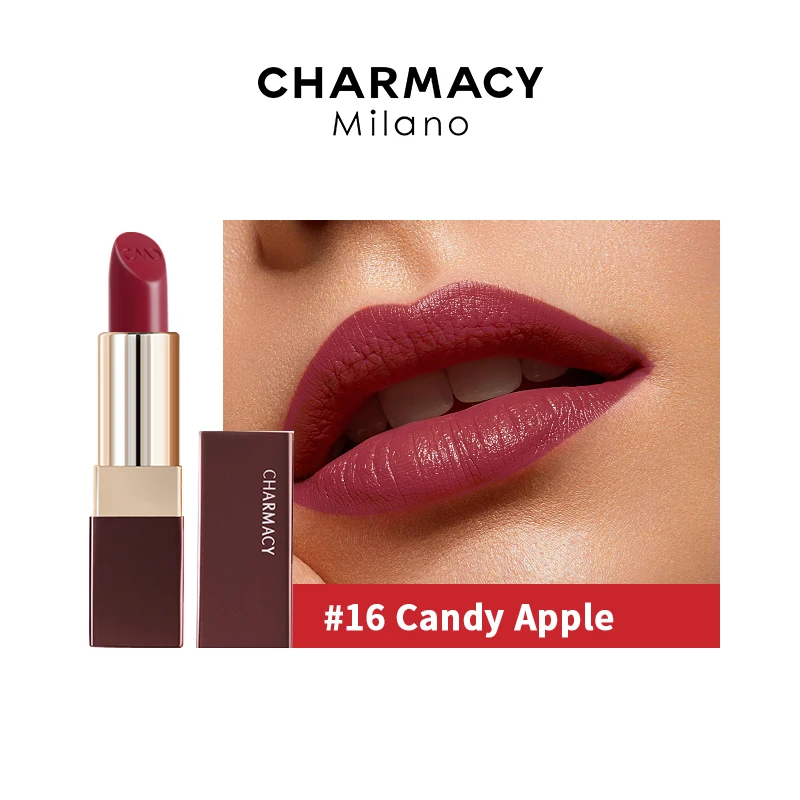 CHARMACY New 8 Color Long Lasting Waterproof Lip Sexy Shiny Red Natural Glossy Moisture Lipstick Lip Gloss Makeup Cosmetic