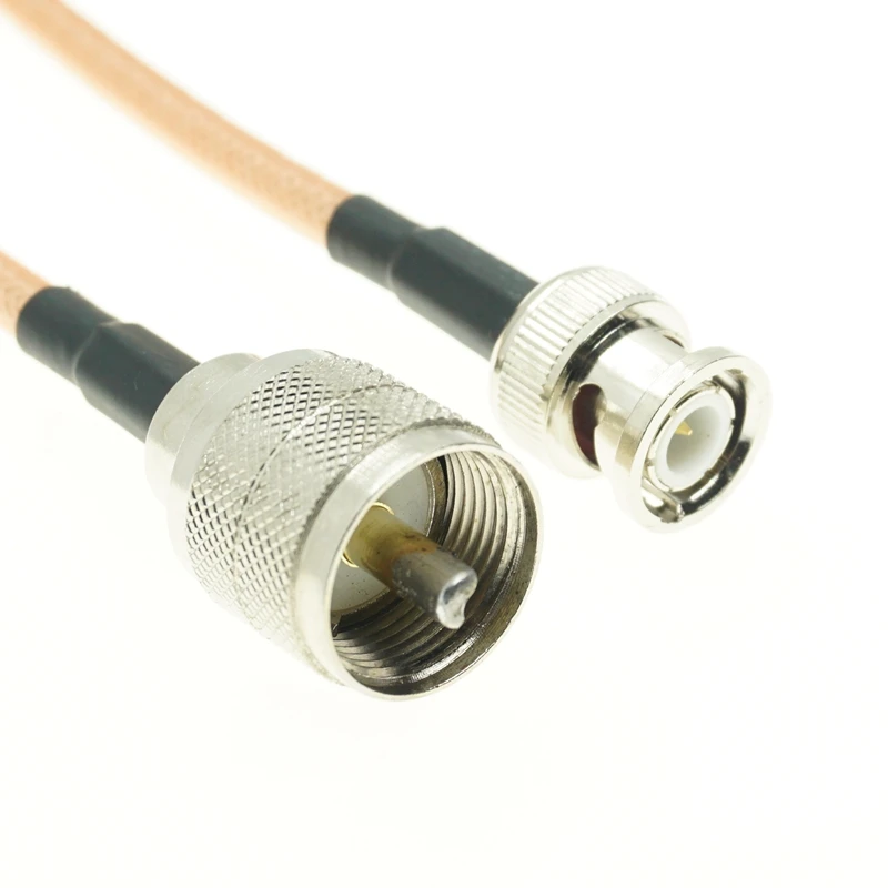 

UHF PL259 male plug to BNC male Jumper Pigtail RG400 M17/128 Coaxial lot Cable