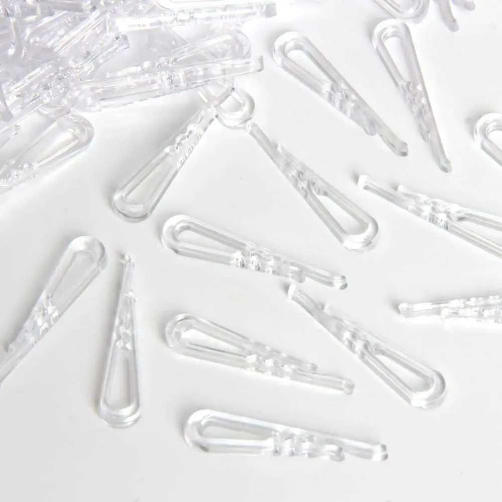 100/500PCS Alligator Clips U Shape Clear Garment Transparent Shirt Pin Garment Sock Suspender Clips Garment Wholesale