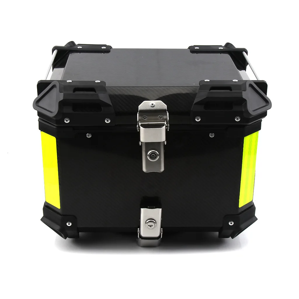 

45L Motorcycle Trunks Universal for Scooter Motorbike Storage Case Tail Box Waterproof AntiCollision 12K/3K Carbon Fiber Top Box