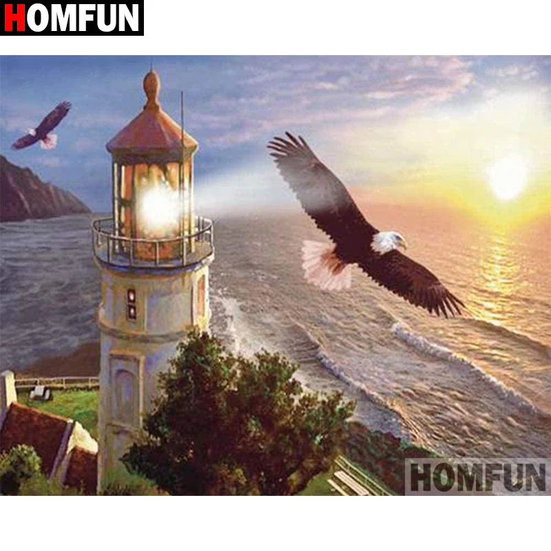 HOMFUN Diamond Painting Cross Stitch Pattern 5D Diamond Embroidery \