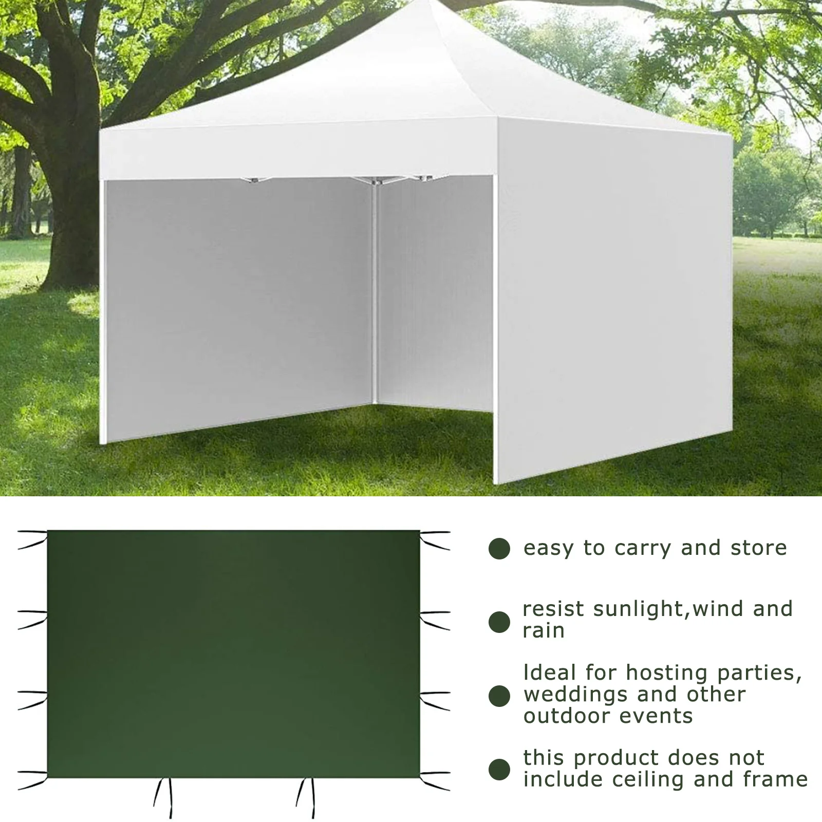 Four-corner Folding Tent Cloth Canopy Sides Panels Only Tent Gazebo Shade Sails Nets Waterproof 210D Oxford Cloth Garden Shade