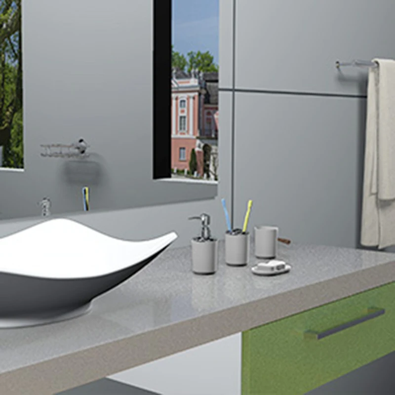 4 pezzi di Plastica Set di Accessori Da Bagno, Vasca Da Bagno Toilette Pennello Set di Accessori con Spazzolino Da Denti Holder, Holder Spazzolino Cup