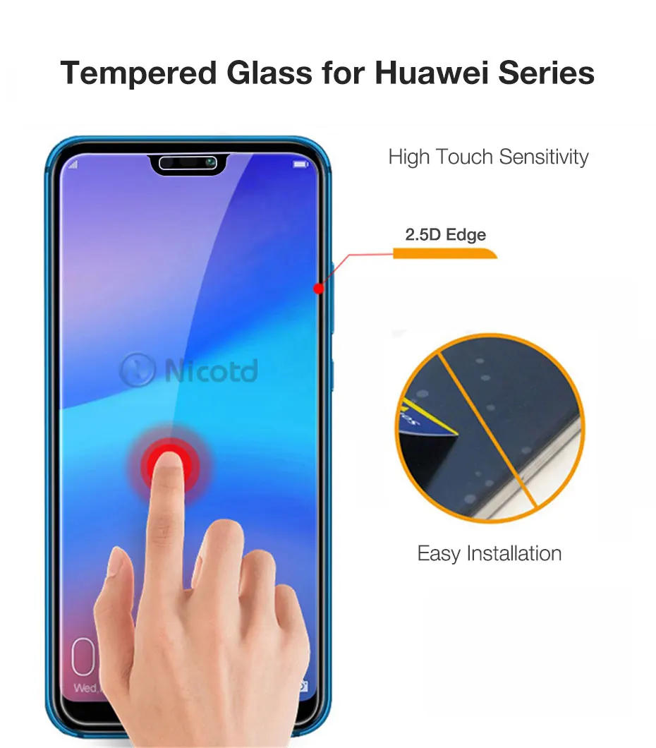 2pcs Tempered Glass for huawei mate 20X 20 lite Screen Protector On The For Huawei Mate 10 lite Pro Protective Glass for Mate 8