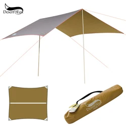 Desert & Fox-toldo impermeable para exteriores, hamaca, lona, lluvia, Mosca, tienda de campaña ligera, refugio solar para turismo, senderismo, playa, pérgola