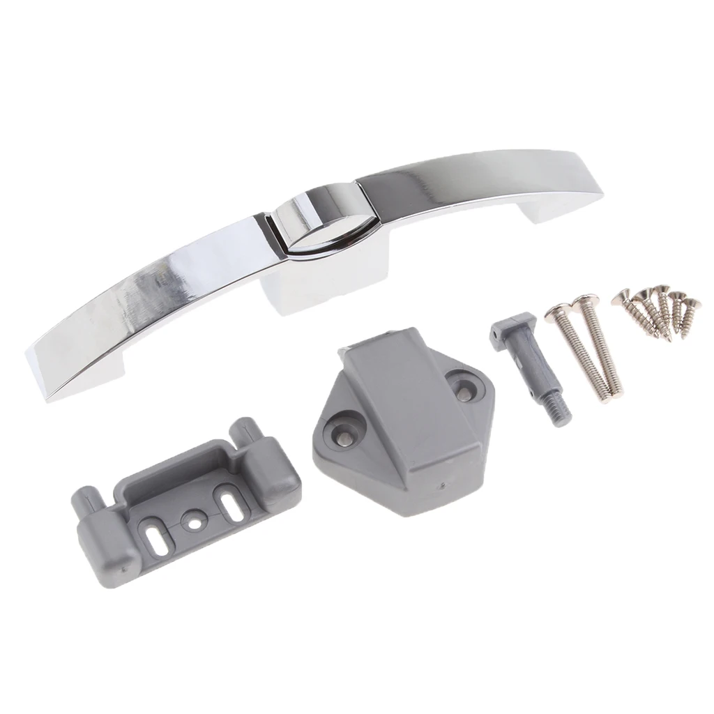 Pull Handle Latch Lock Knob Push Button Camper Caravan Button Pull Lock for Furniture Cupboard Door Cabinet Handle Lock
