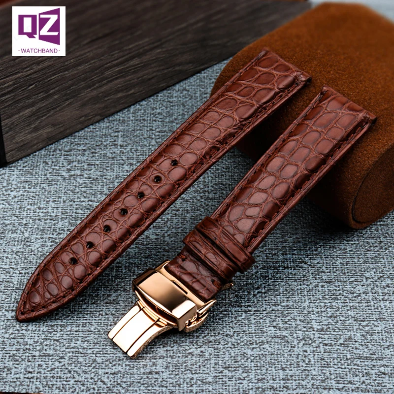 Genuine alligator leather Watch Strap 18mm 19mm 20mm 21mm 22mm 24mm watchband mens watch band crocodile skin bracelet belts