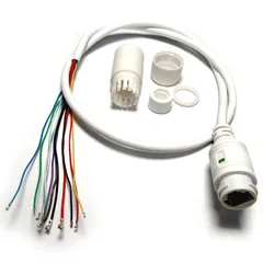 2pcs CCTV POE IP network Camera PCB Module video power cable, 60cm long, RJ45 female connectors with Terminlas
