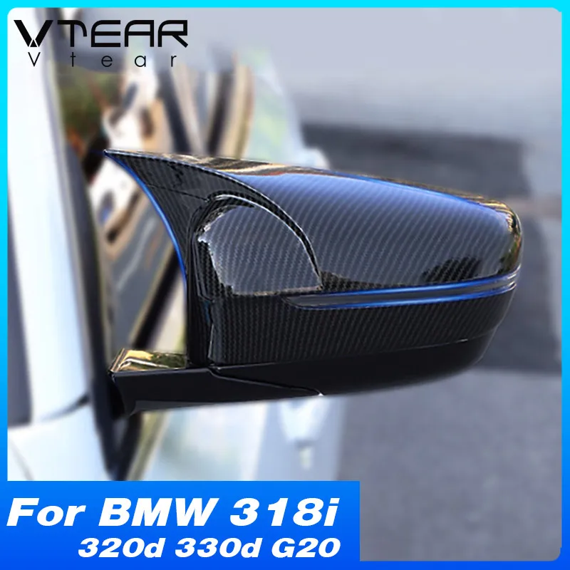 

Vtear Car Rearview Mirror Cover Decoration Exterior Details Anti-Scratch Trim Accessories Parts For BMW 318i 320d 330d G20 2023