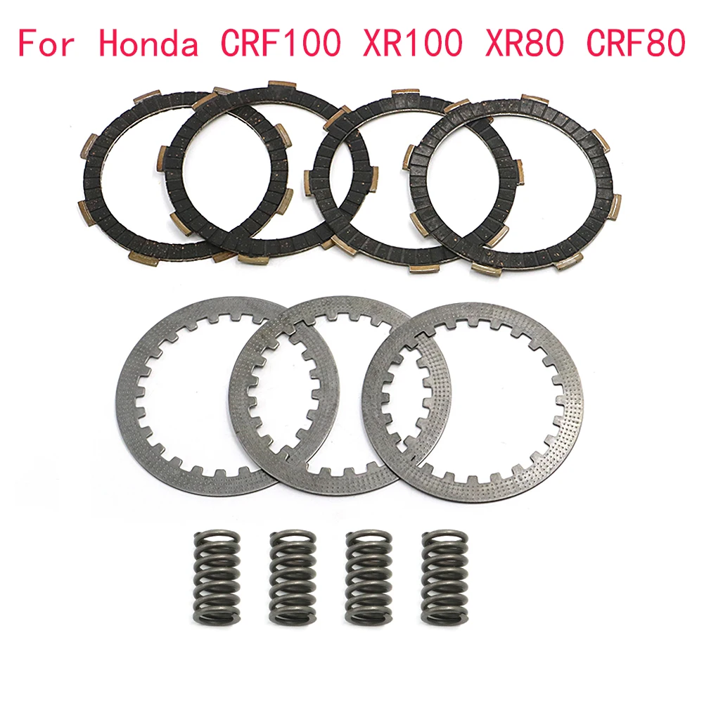 

Motorcycle Clutch Plate Kit For Honda CRF100 XR100 XR80 CRF80 Spring Set Plate Disc Kit Friction Steel Gasket ATV