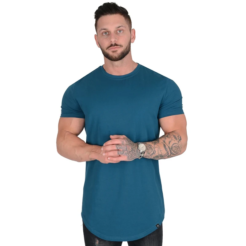 Men\'s quick-drying round-neck printed short-sleeved men\'s T-shirt European and American sports jogging training fitness T-shirt