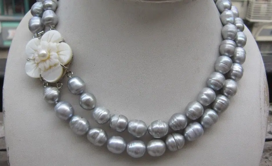 

32''classic AAA 9-10MM SOUTH SEA GRAY PEARL NECKLACE