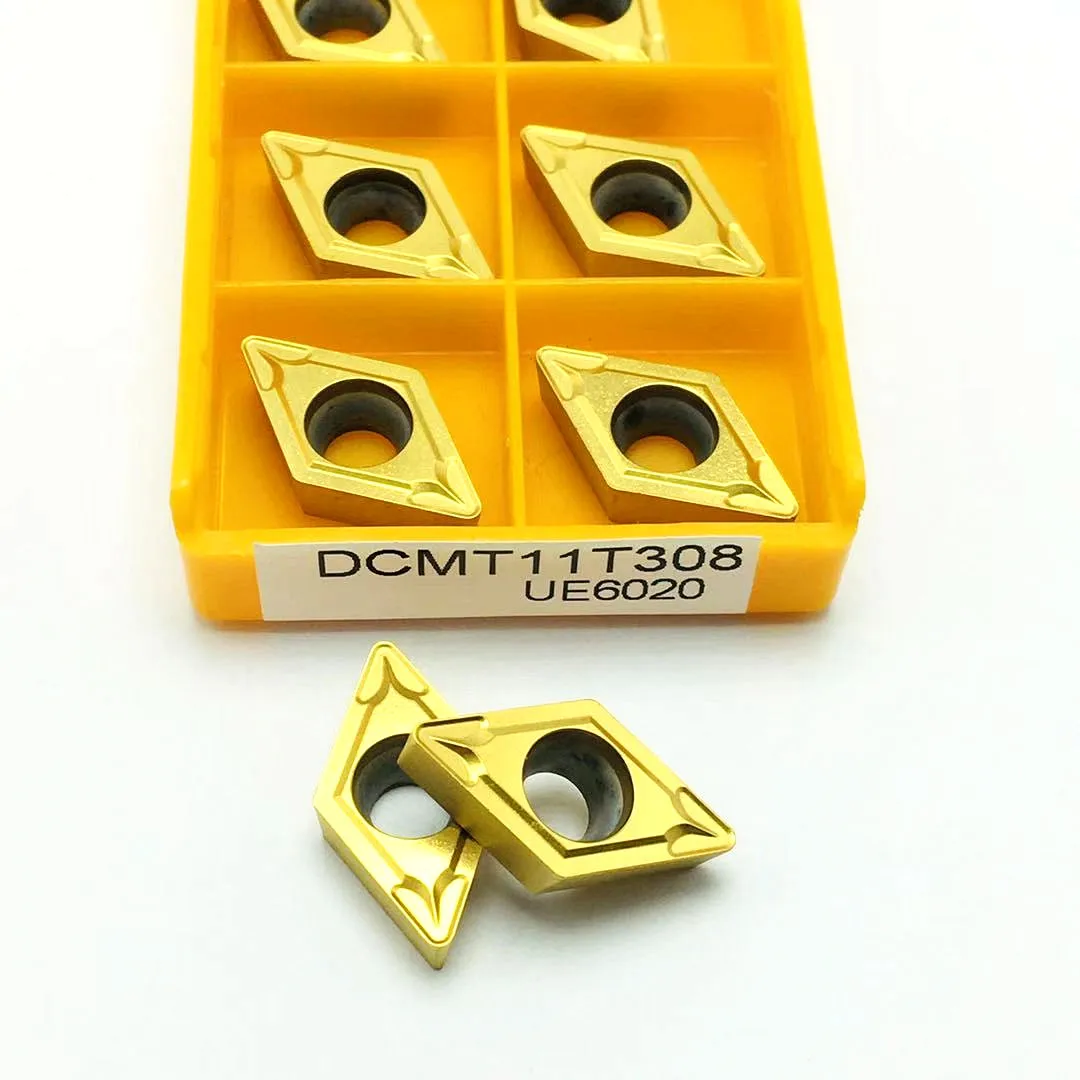 DCMT070204 DCMT11T304 DCMT11T308 di alta-qualità parti tornio utensili CNC utensili di tornitura esterni girando lame lame in metallo duro
