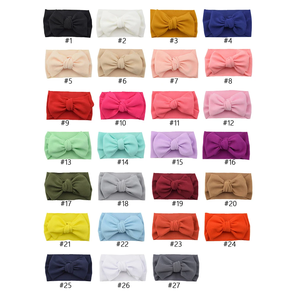 Baby Girls Headband Big Bow Tie Hair Band Kids Adjustable Head Wrap Bebe Turban Infant Hair Accessories Newborn Photo Props