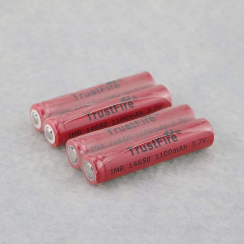 12pcs/lot TrustFire IMR 14650 1100mah High Drain Power Lithium Battery Output 5A For E-cigarette Remote Control Toy Batteries